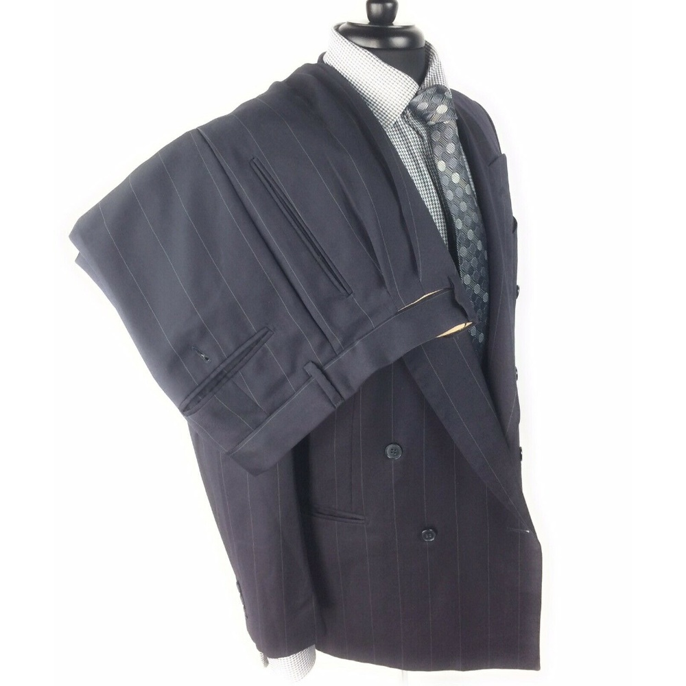 Pal Zileri Pinstripe Mens Suit Double Breasted - Picture 2 of 8